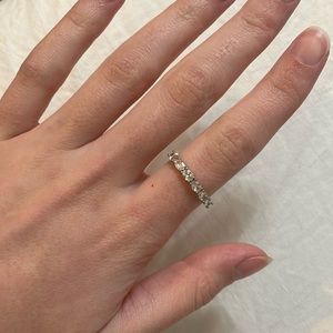 Sterling silver and crystal ring